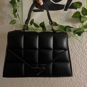 Quilted Flap Satchel Bag